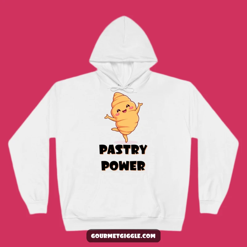 Funny Croissant Pirouette Hoodie: Cozy Comfort Meets Parisian Chic Gift!