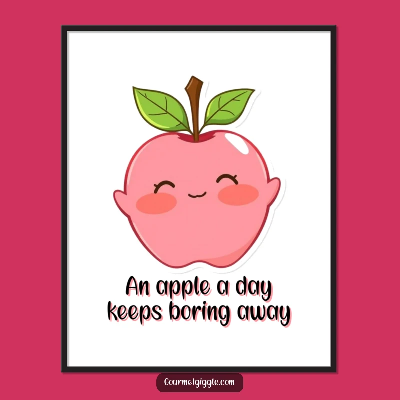 Free Printable Apple Curtsy Art: Funny Downloadable Gift for a Charming Space!