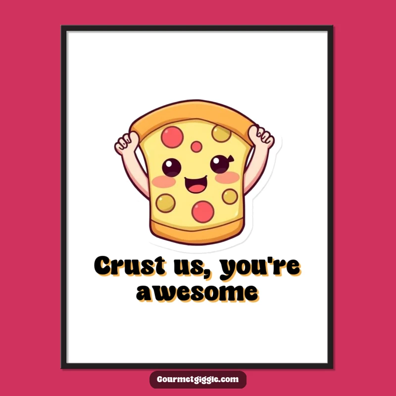 Funny Free Printable Pizza Wall Art: Cheesy Smile, Quirky Downloadable Decor
