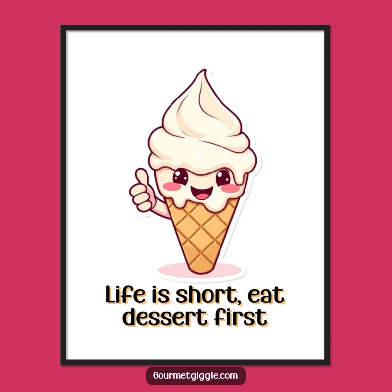 Free Printable Melting Ice Cream Art: Funny Downloadable Gift for a Cool Space!