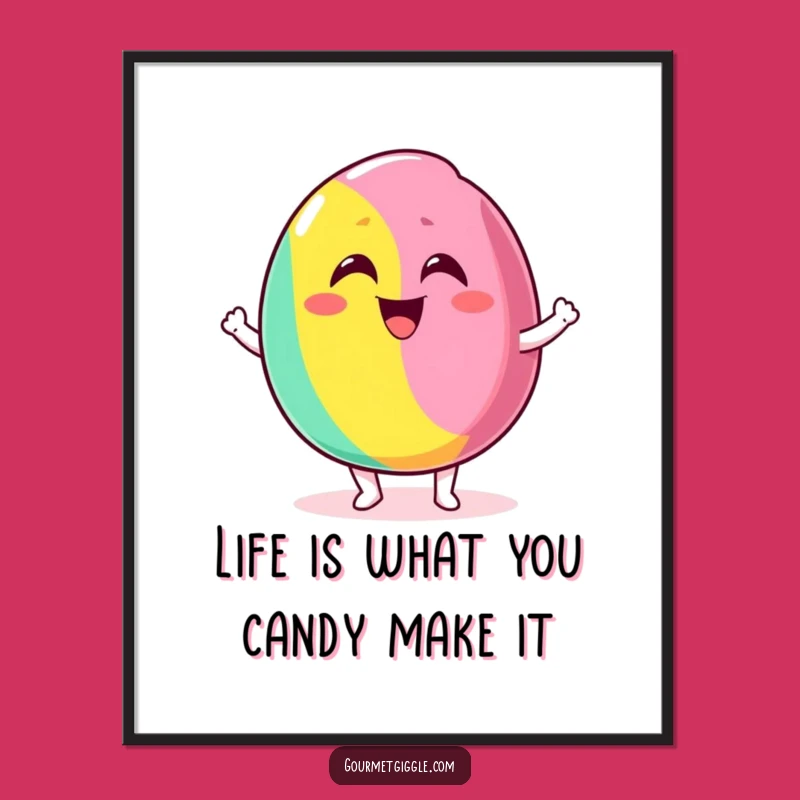 Free Printable Wall Art: Bouncing Candy - Funny Treat Downloadable Decor