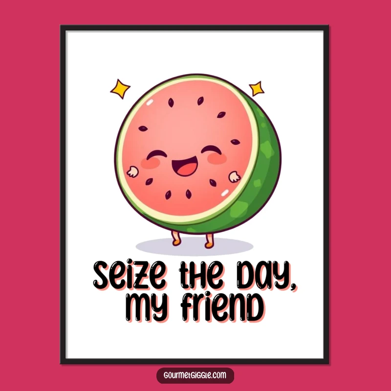 Free Printable Watermelon Cartwheel Art: Funny Downloadable Gift for a Playful Space!