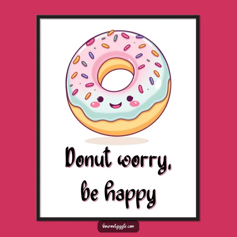 Funny Donut Wall Art Free Printable: Bouncing Sprinkles Decor Download