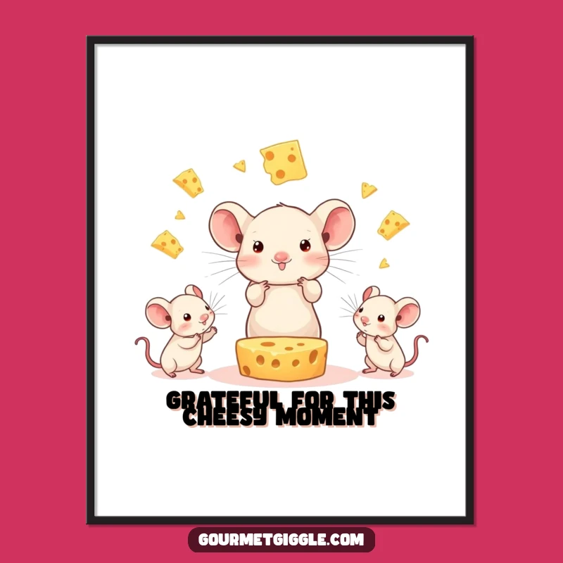 Free Printable Wall Art: Funny Cheesy Juggler Downloadable Poster