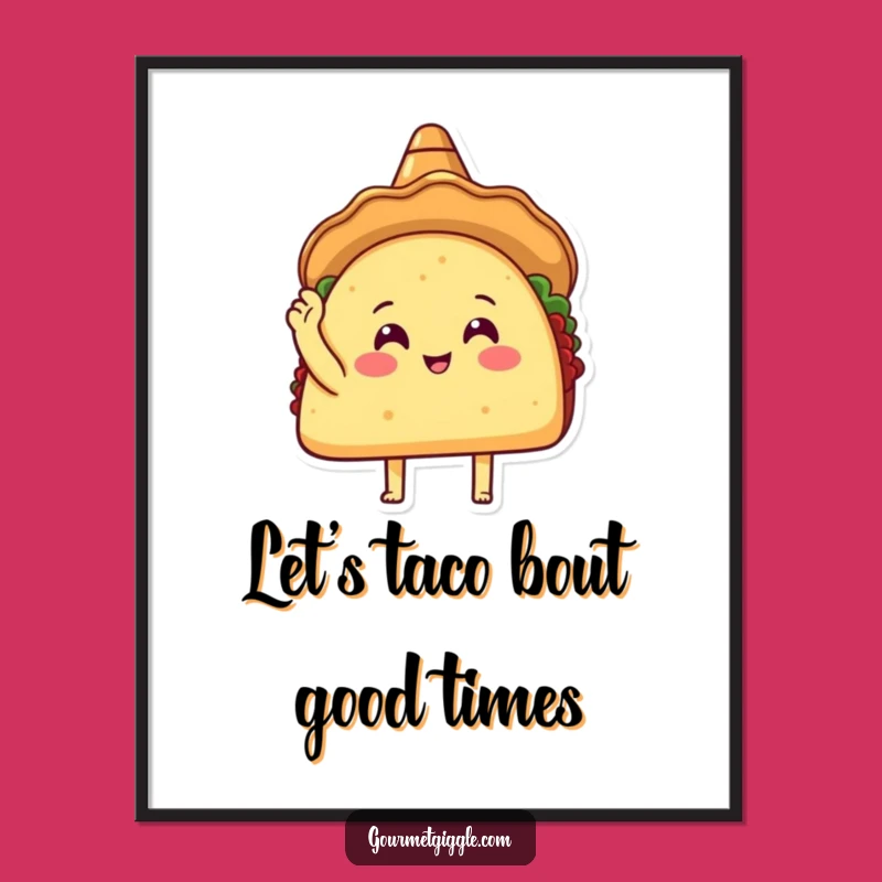 Free Printable Taco Wall Art: Funny Fiesta Decor Downloadable Art