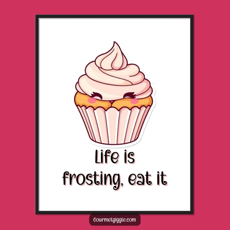 Free Printable Wall Art: Witty Cupcake - Hilarious Food Art Download