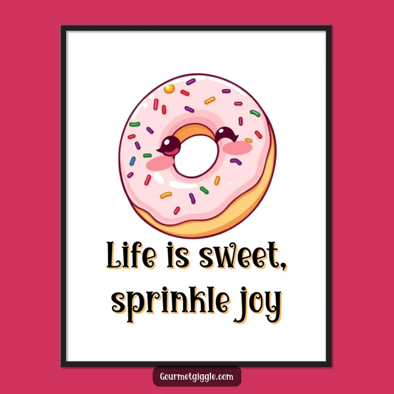Free Printable Wall Art: Giggling Donut Downloadable Decor for Sweet Spaces