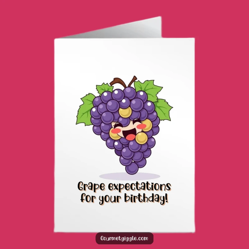 Free Printable Birthday Card Funny Grapes - Joyful Rolling Grapes Downloadable Gift