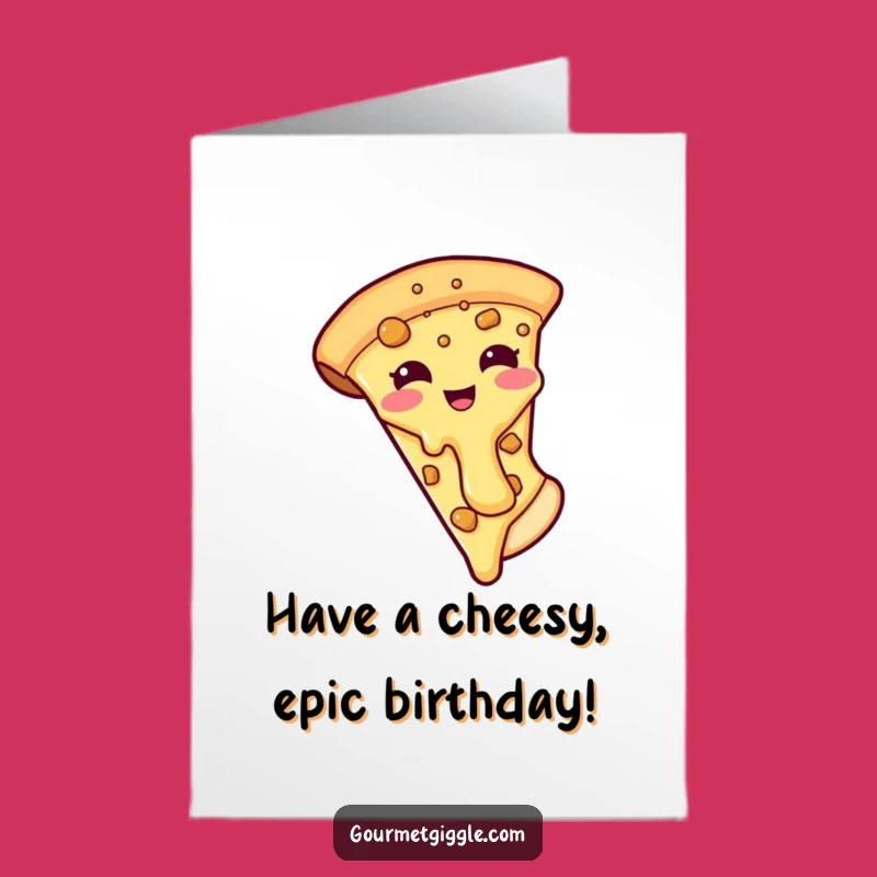 Free Printable Birthday Card: Funny Pizza Slice, Hilarious Downloadable Gift