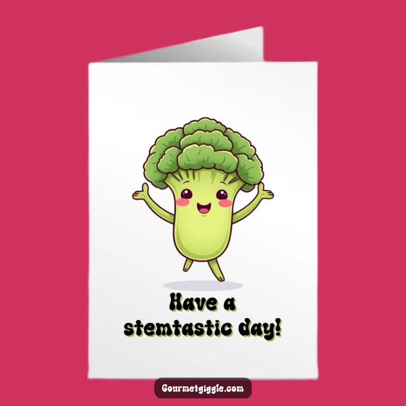 Free Printable Broccoli Birthday Card: Dance Your Way to Fun Wishes!