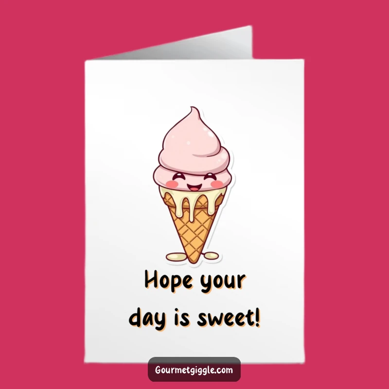 Free Printable Birthday Card: Giggling Ice Cream - Funny Downloadable Treat