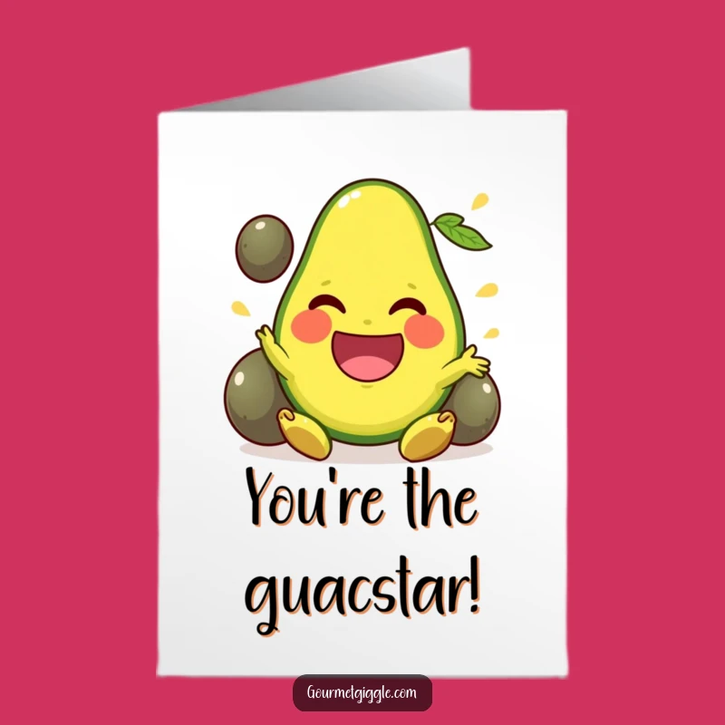Free Printable Congrats Card Avocado - Juggling Success Downloadable Gift