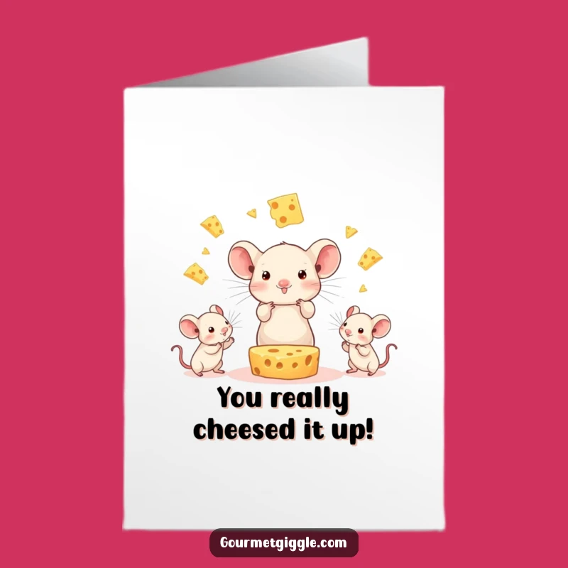 Free Printable Congrats Card: Cheesy Juggler Success Downloadable Greeting