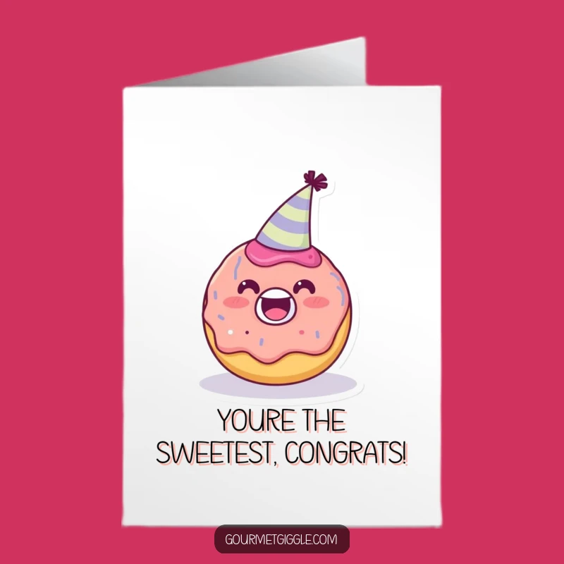 Free Printable Congrats Card: Delighted Donut Cheers for Your Sweet Success!