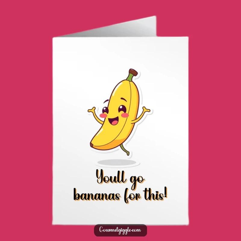 Free Printable Congrats Card: Goofy Banana Jig Success Downloadable