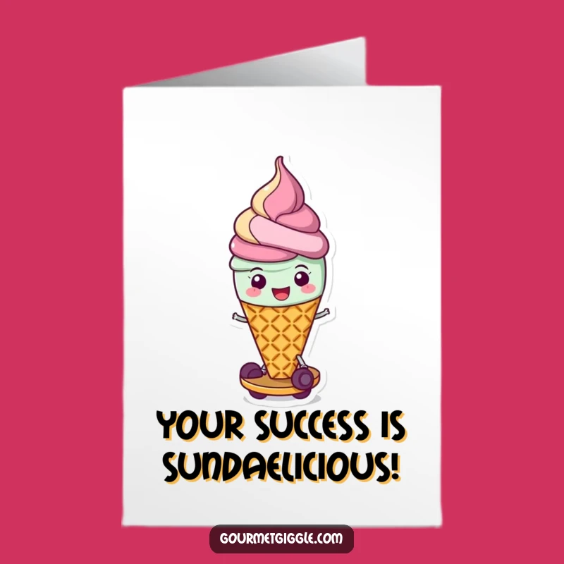 Free Printable Congrats Card: Ice Cream Scoots to Celebrate Your Success!