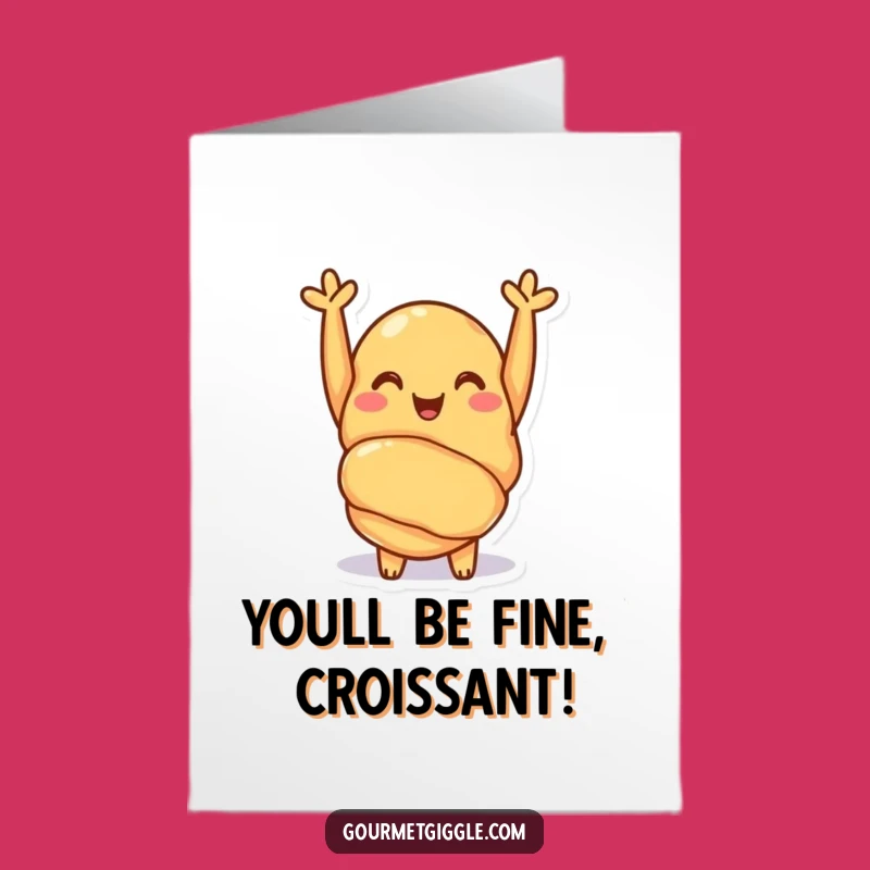 Free Printable Croissant Cheer Card: A Cheerful Downloadable Gift for Success!