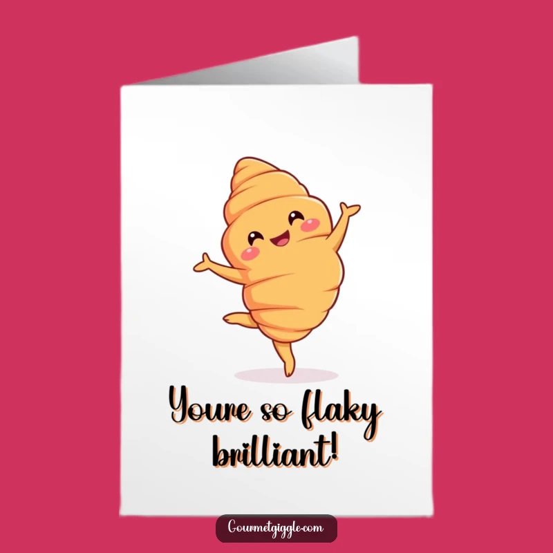 Free Printable Croissant Congrats Card: Chic Funny Downloadable for Sparkling Achievements