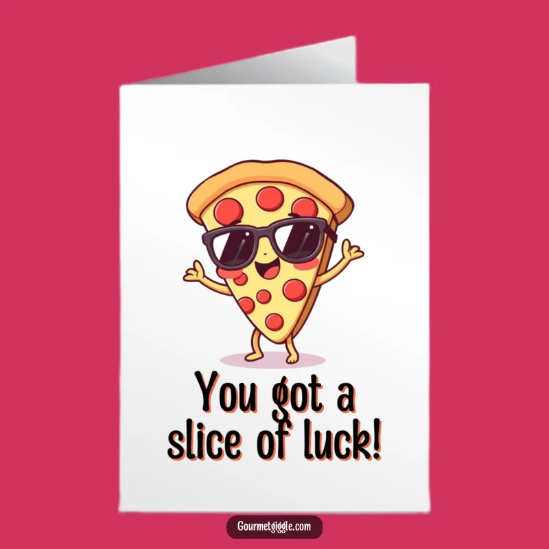 Free Printable Congrats Card: Cool Pizza Dance, Funny Downloadable Celebration