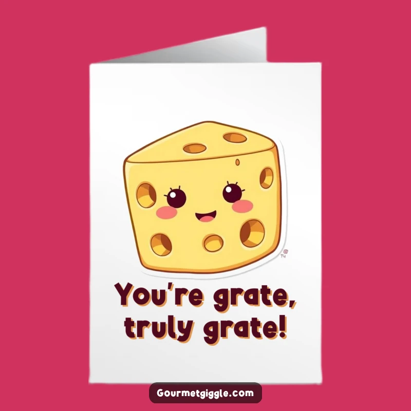 Free Printable Cheese Congrats Card: Grinning Holes Downloadable Gift