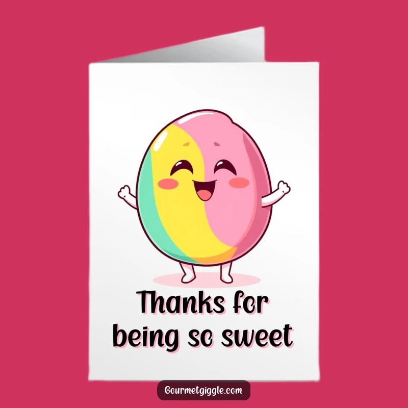 Free Printable Thank You Candy Card: Bouncing Treat - Funny Downloadable