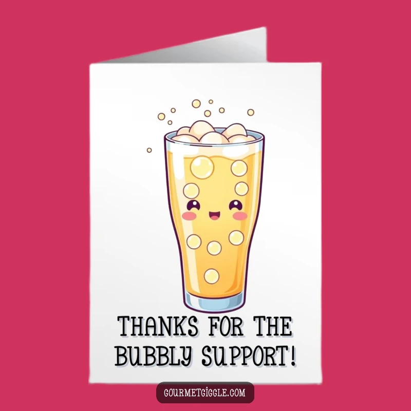 Free Printable Thank You Card: Bubbly Soda, Downloadable Art