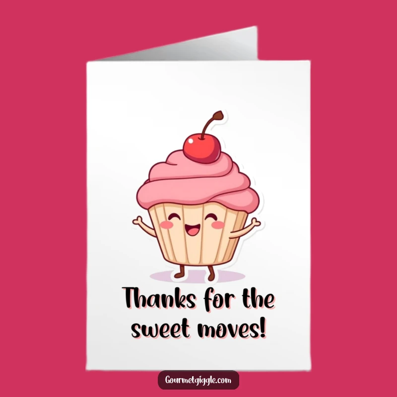Free Printable Thank You Card: Dancing Sweetness - Express Gratitude!