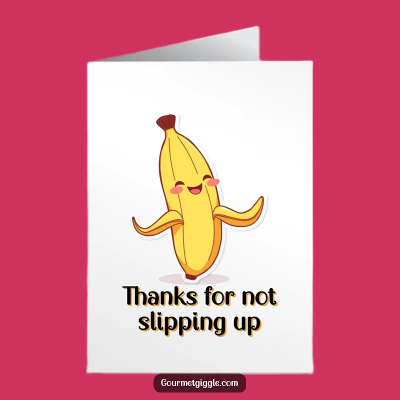 Free Printable Thank You Card: Funny Banana Slip Downloadable Gift Idea