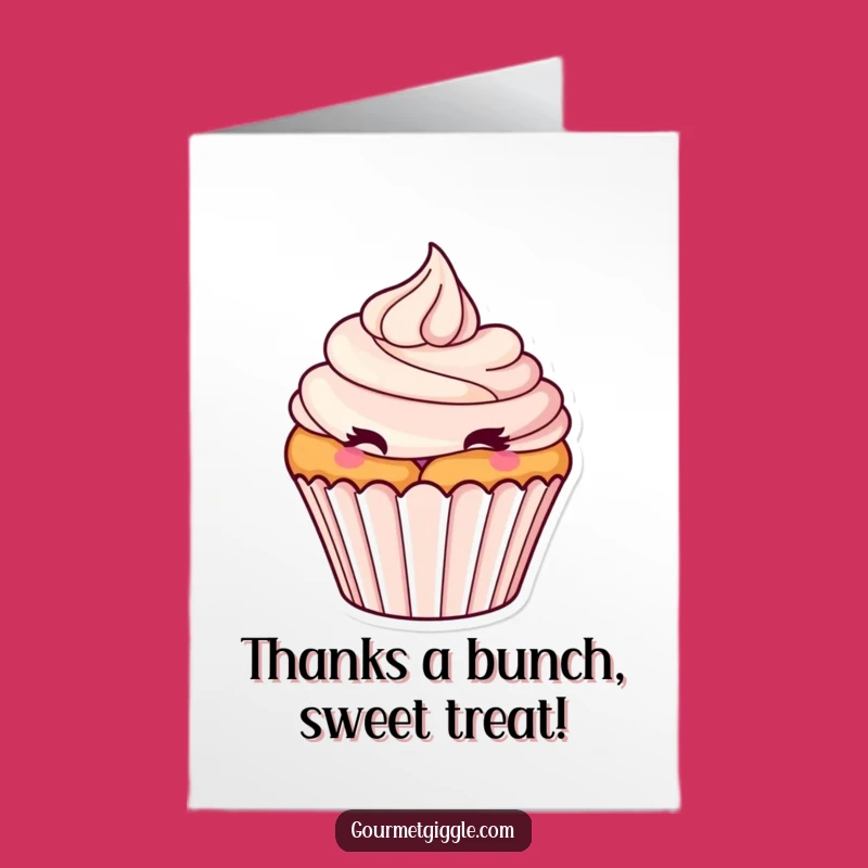 Free Printable Thank You Card: Witty Cupcake - Sweet Downloadable Gratitude Gift