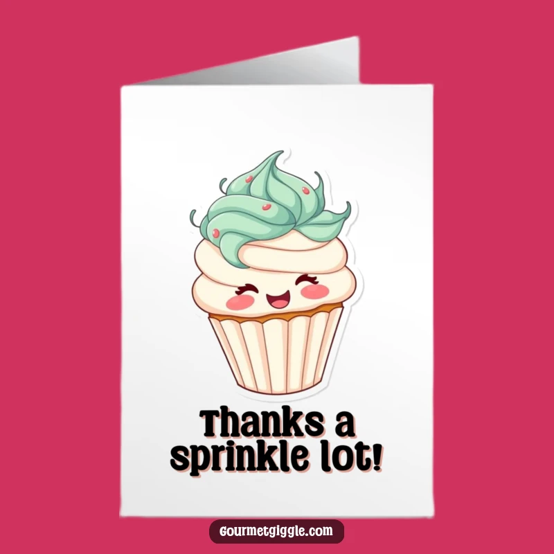 Free Printable Thank You Card: Spinning Cupcake Gratitude, Funny Downloadable Gift