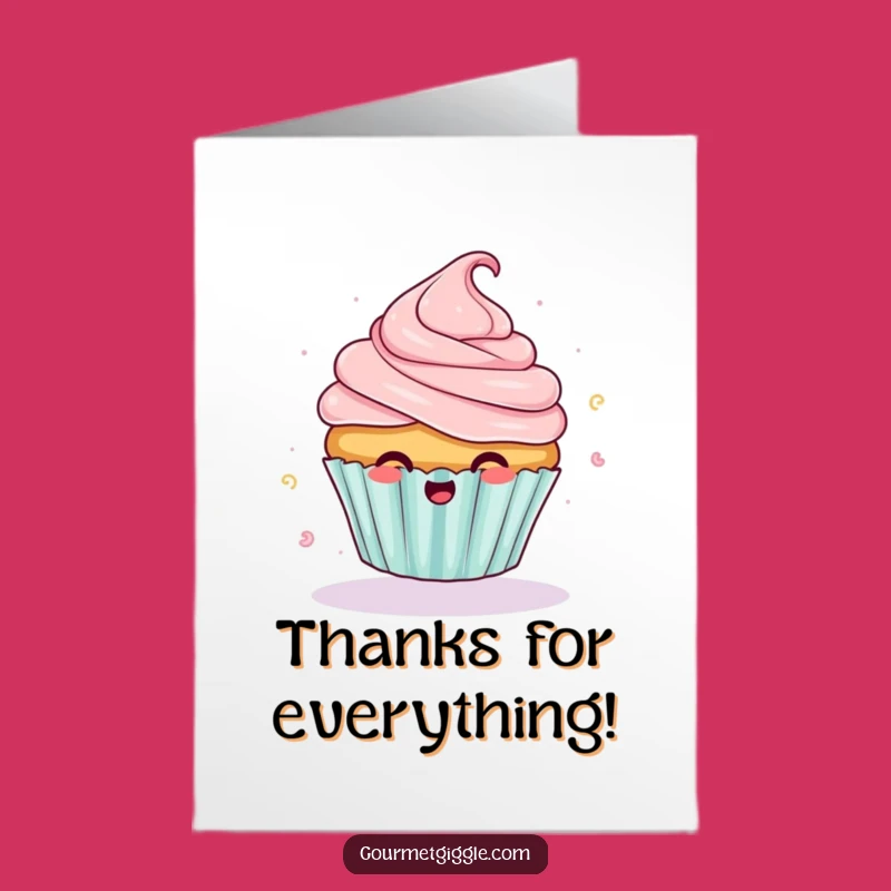 Sweet Cupcake Thank You Card - Free Printable Frosting Thanks
