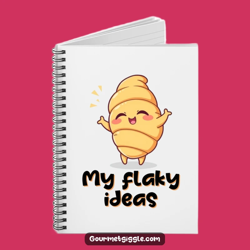 Funny Croissant Notebook: Winking Thoughts, Pastry Journal, Creative Gift