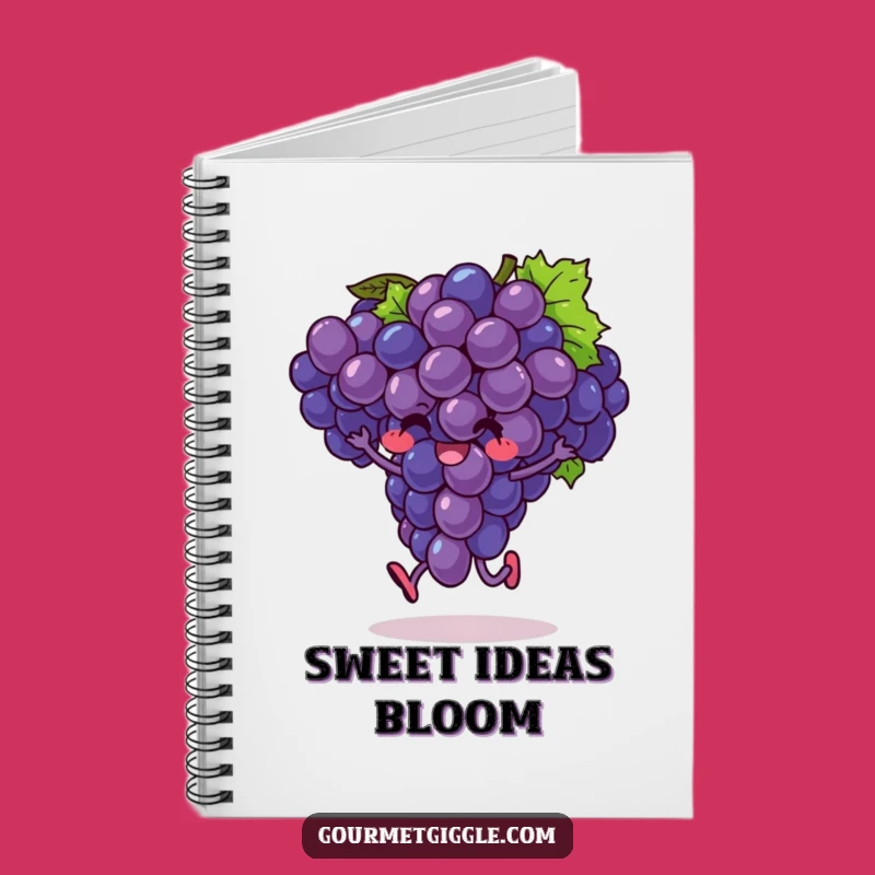 Funny Hopping Grapes Notebook: Exuberant Fruit Journal, Perfect Funny Gift