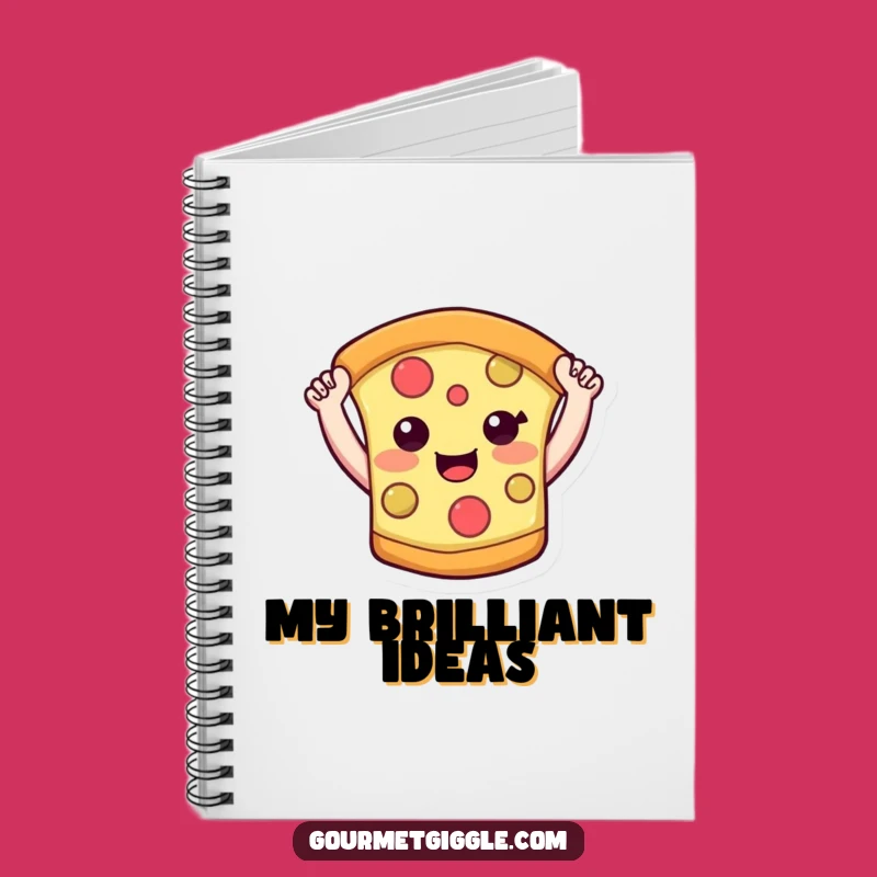 Funny Pizza Slice Notebook: Smiling Arms High - Jot Down Your Delicious Ideas!