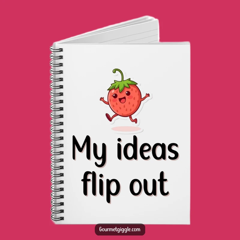 Funny Strawberry Cartwheel Notebook: Joyful Journaling with a Cheerful Character