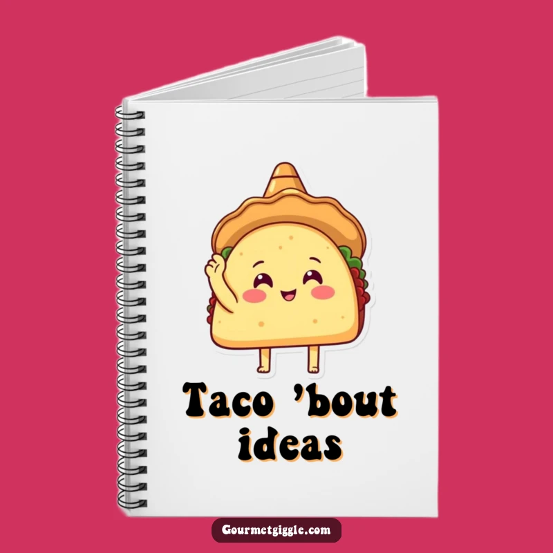 Funny Taco Sombrero Notebook - Happy Taco Tapping Shell Pages, Fun Funny Journal Gift