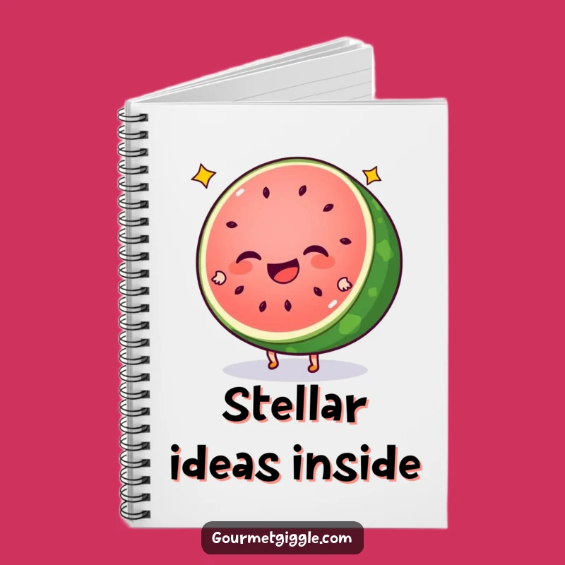 Funny Watermelon Cartwheel Notebook: Journal with Giggles and Stars