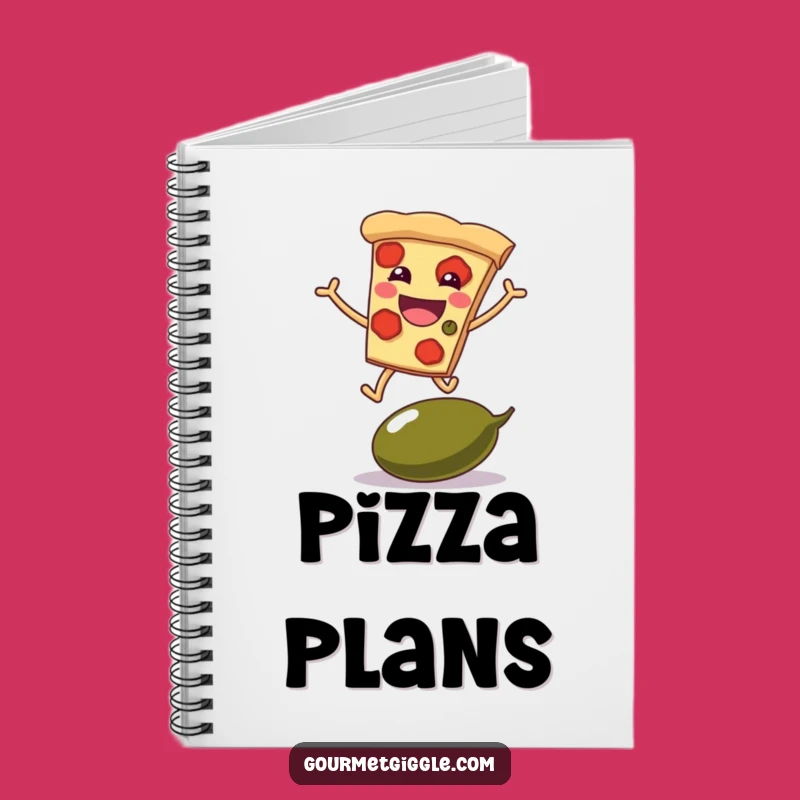 Funny Pizza Leap Notebook - Jot Down Ideas with Grinning Slice Fun