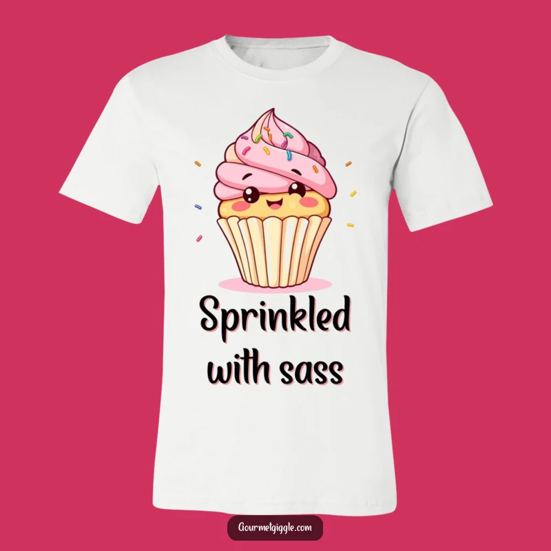 Funny Cupcake Giggle T-Shirt: Bobbing Character Tee for Sweet Fun