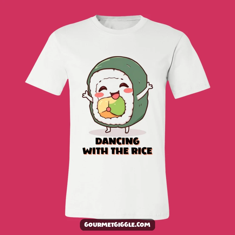 Funny Sushi Dance T-Shirt: Wobbly Roll Character Tee for Fun Lovers