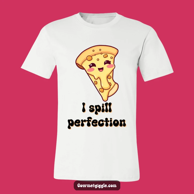 Funny Pizza T-Shirt: Cheesy Topping Sliding Delicious Foodie Tee