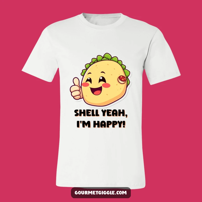 Funny Happy Taco T-Shirt - Smile and Give a Thumbs Up, Perfect Funny Gift
