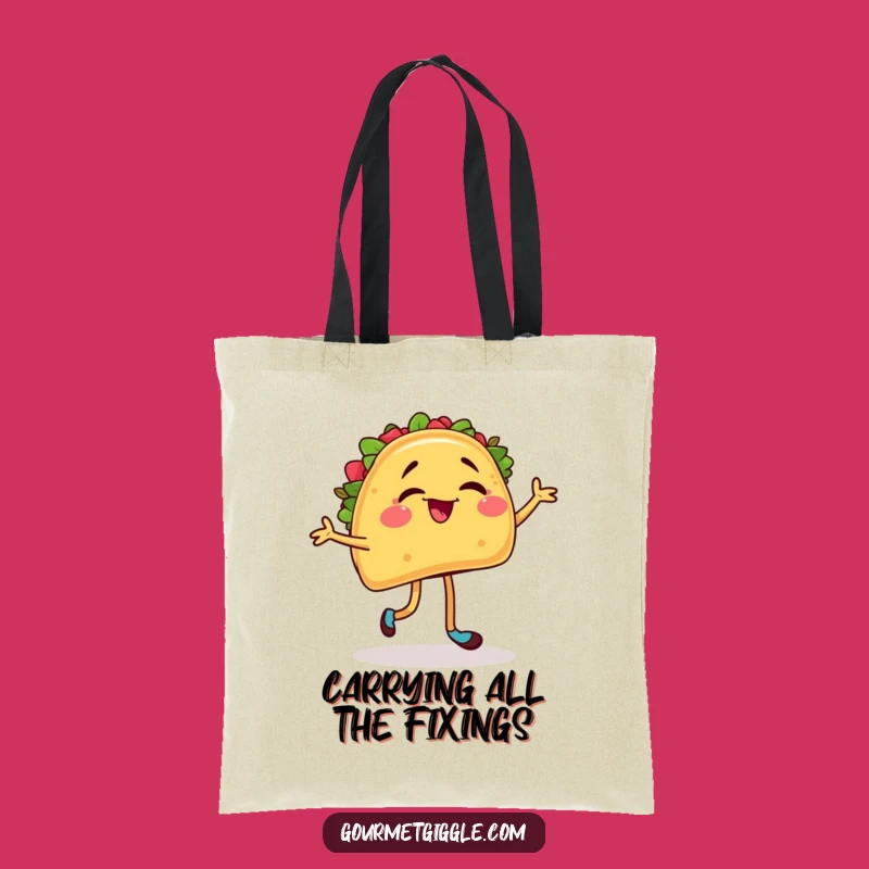 Taco Dancer Tote Bag - Fiesta Fun Accessory, Hilarious Mexican Food Funny Gift