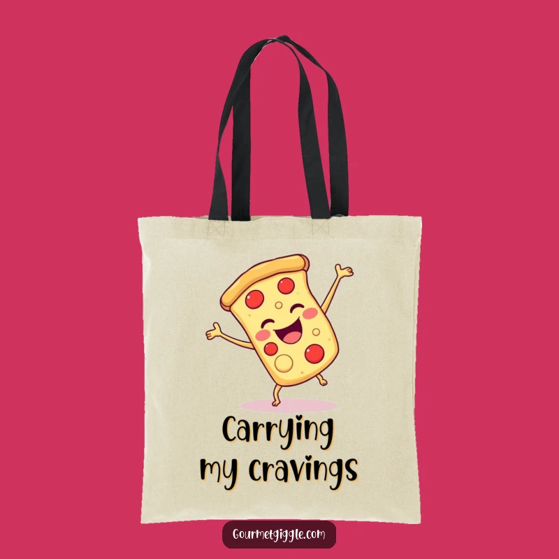 Funny Pizza Cartwheel Tote Bag: Carry Your Joy with Cheesy Style!