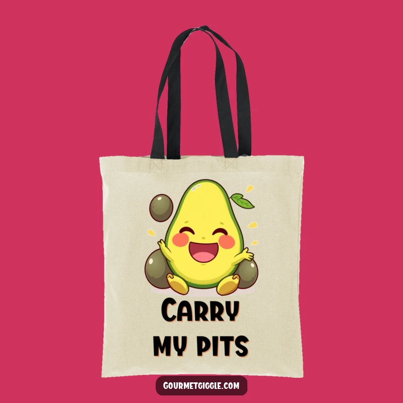 Funny Avocado Juggling Tote Bag: Happy Fruit for Healthy Errands