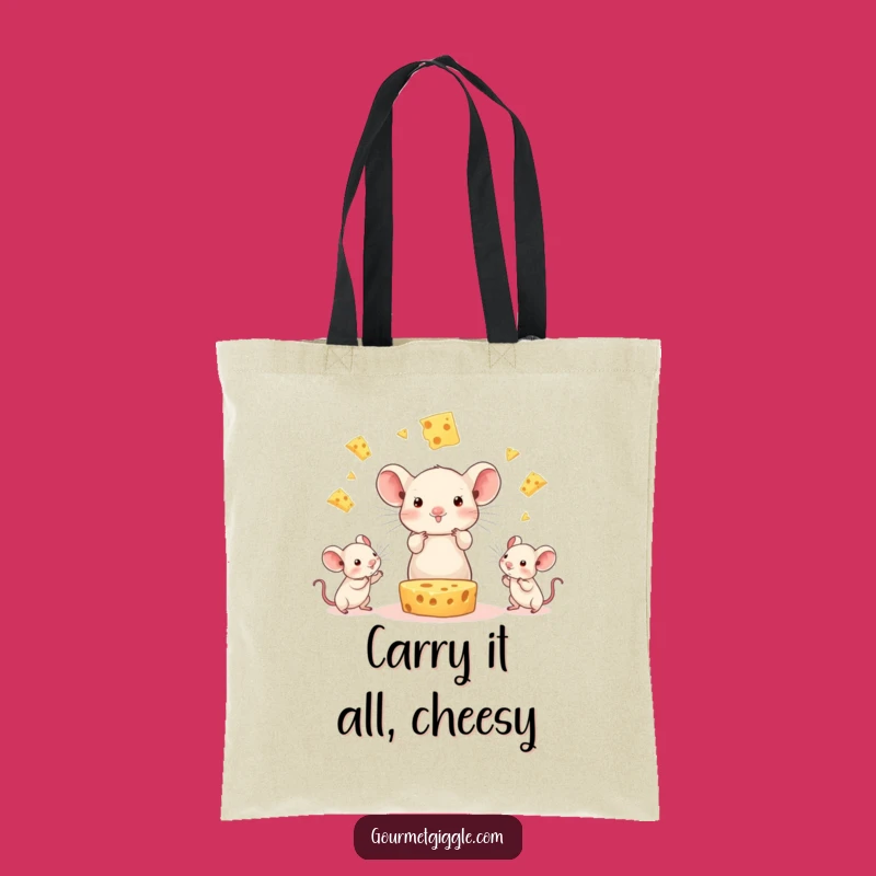 Funny Cheese Juggling Mice Tote Bag: Carry Your Fun and Essentials