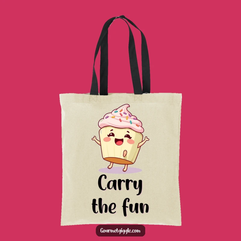 Funny Cupcake Cartwheel Tote Bag - Carry Your Treats and Your Giggles