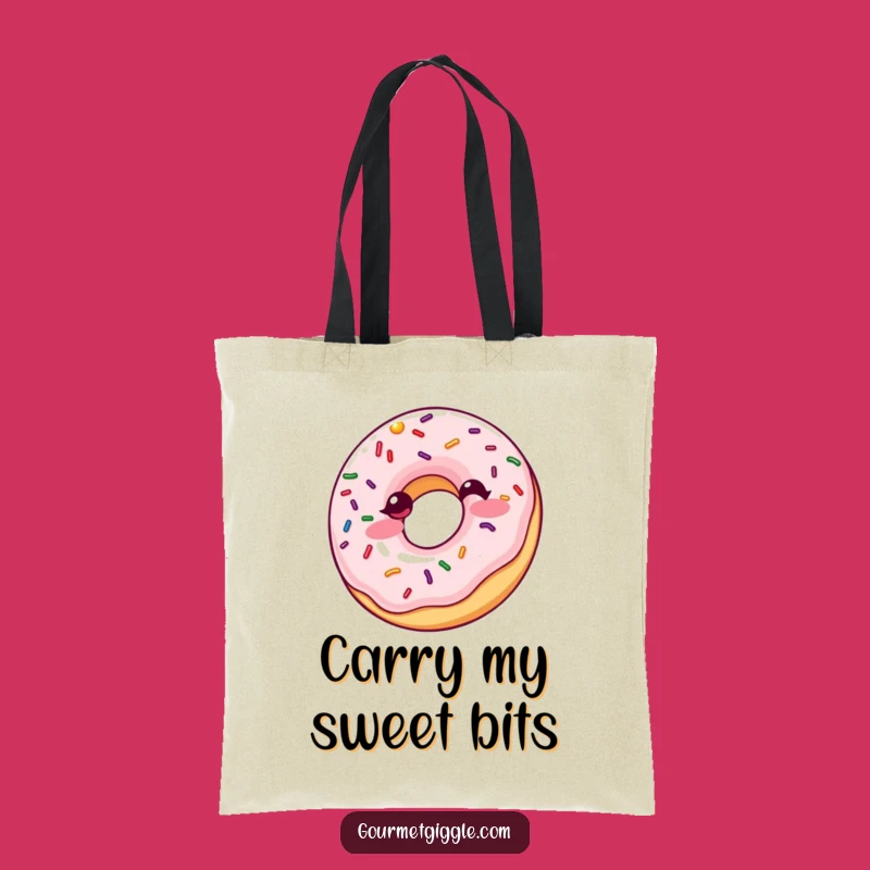 Funny Giggling Donut Tote Bag: Carry Your Treats and Smiles Hilariously