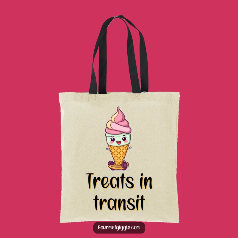 Funny Ice Cream Cone Tote Bag, Carry Your Essentials with a Scoop of Fun