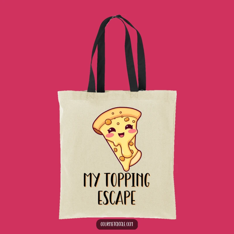 Funny Pizza Tote Bag: Cheesy Topping Sliding Foodie Carryall Gift